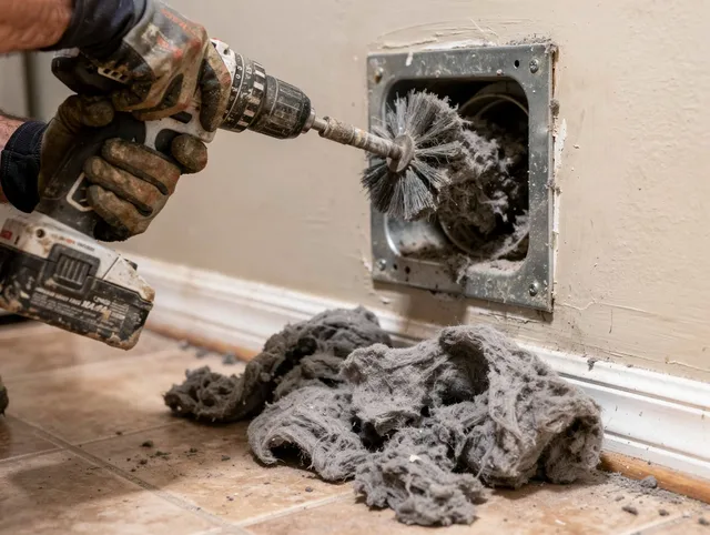 Certified South Pasadena Dryer Vent Cleaning technician performing dryer vent cleaning in South Pasadena