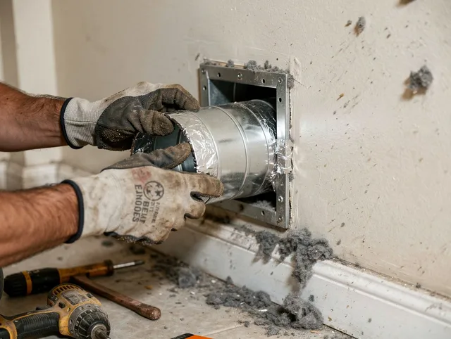 Professional dryer vent repair and installation by South Pasadena Dryer Vent Cleaning in South Pasadena