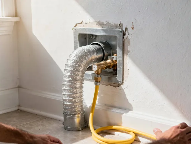 South Pasadena Dryer Vent Cleaning certified technician performing specialized gas dryer vent cleaning in South Pasadena